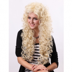 Afro style super long fluffy real looking practical fake wigs