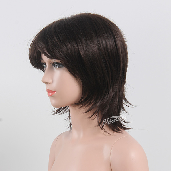 childrens black bob wig