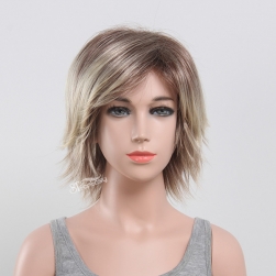 Guangzhou wholesale fluffy straight ash blonde 12.5" kids wig with imported synthetic fiber