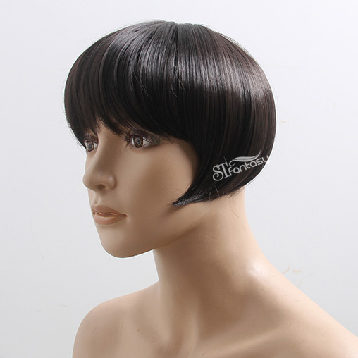 Guangzhou St Factory Wholesale Short Straight Black Hair Toupee