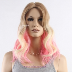 Body wave pink-brown pastel ombre wigs wholesale