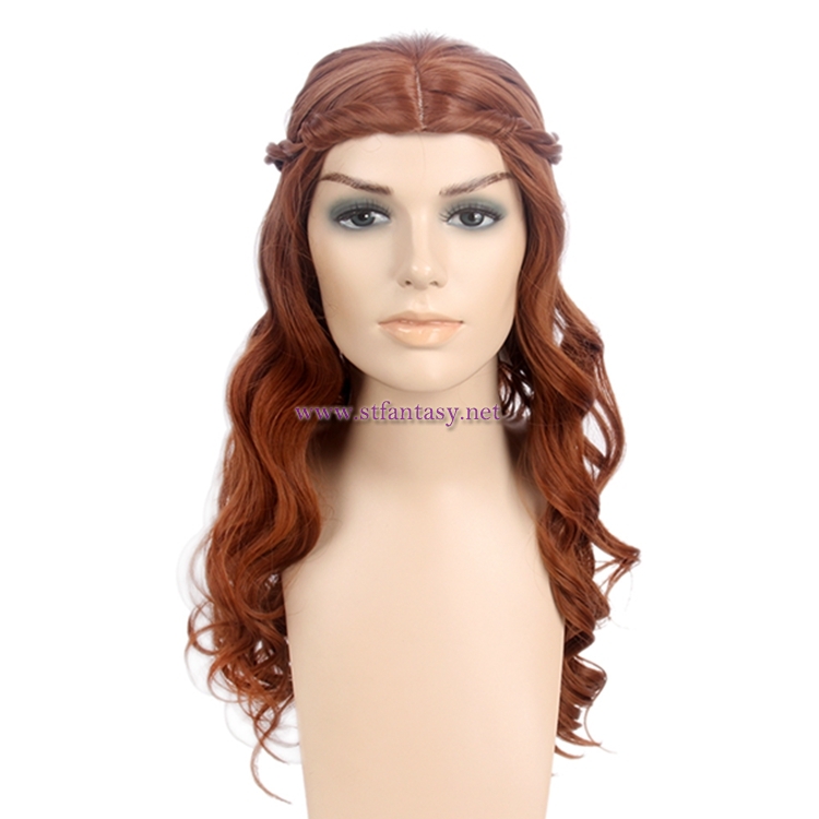 long brown curly wig halloween