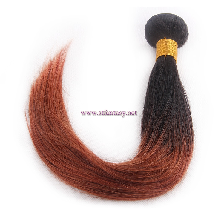 Wholesale Two Tone Color Indian Hair 16inch Straight Human Hair