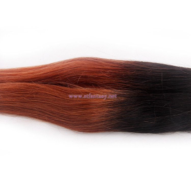 Wholesale Two Tone Color Indian Hair 16inch Straight Human Hair