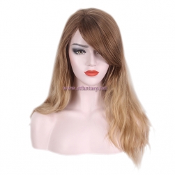 Guangzhou Wig Vendor- 16" Natural Curl Ombre Brown Coaplay Wig
