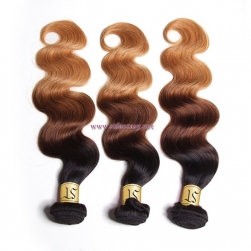 ST Fantasy  Dark Blonde Ombre Hair 1b427 Body Wave Weave 3Bundles With Lace Closure