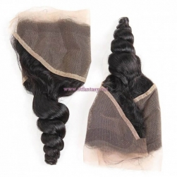 ST Fantasy Peruvian Loose Wave 4 Bundles With Lace Frontal Free Part Closure