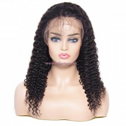ST Fantasy Human Hair 150% Density Jerry Curly Lace Front Wigs With Baby Hair